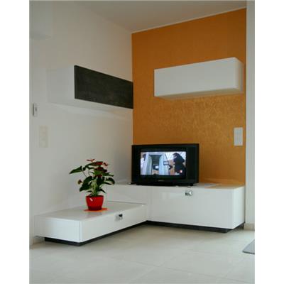 Meuble TV Medium Laqué Blanc